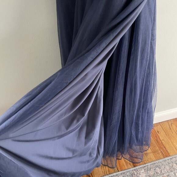 La Femme Illusion A-Line Tulle Ballgown Prom Dress, Size 16 - Picture 4 of 10